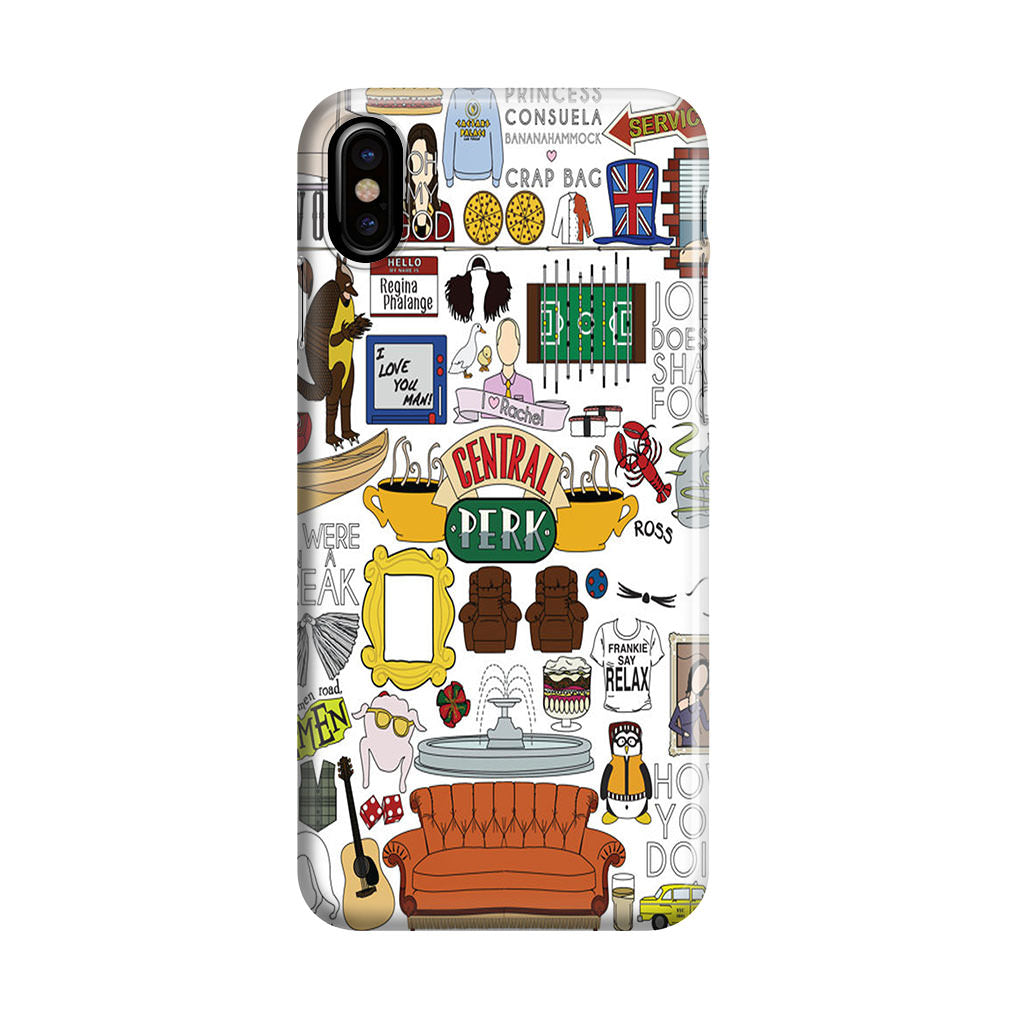 Friends TV Show Central Perk Sticker iPhone X / XS / XS Max Case