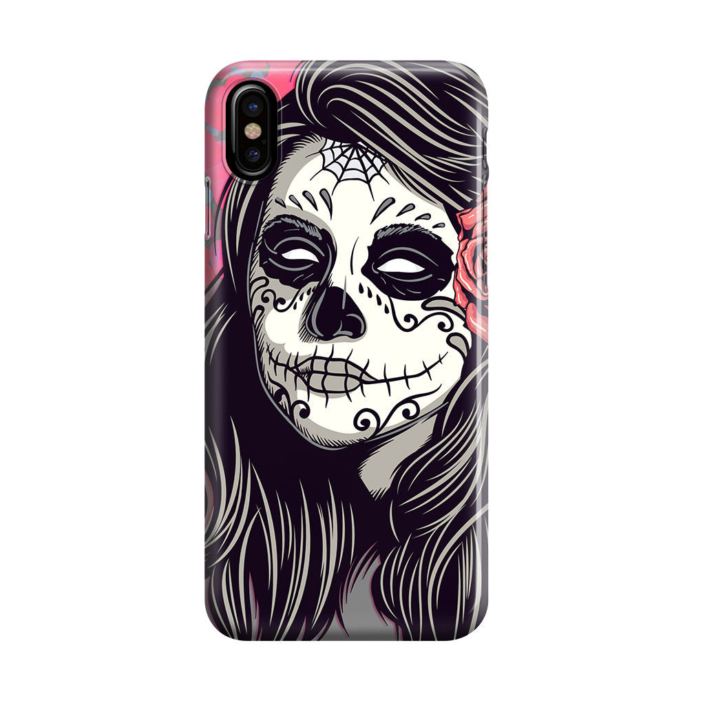 Girl Skull Flower iPhone X / XS / XS Max Case