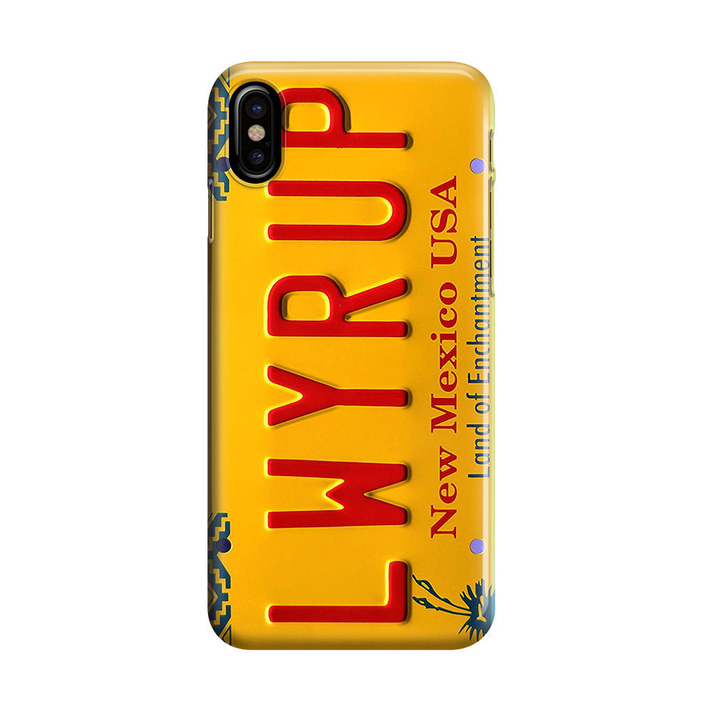 LWYRUP License Plate iPhone X / XS / XS Max Case