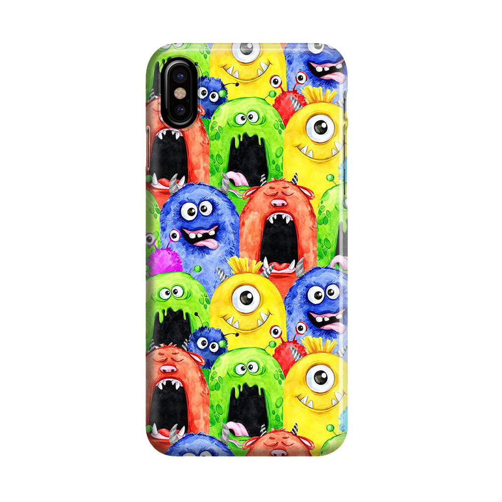 Monster Watercolor Art iPhone X / XS / XS Max Case