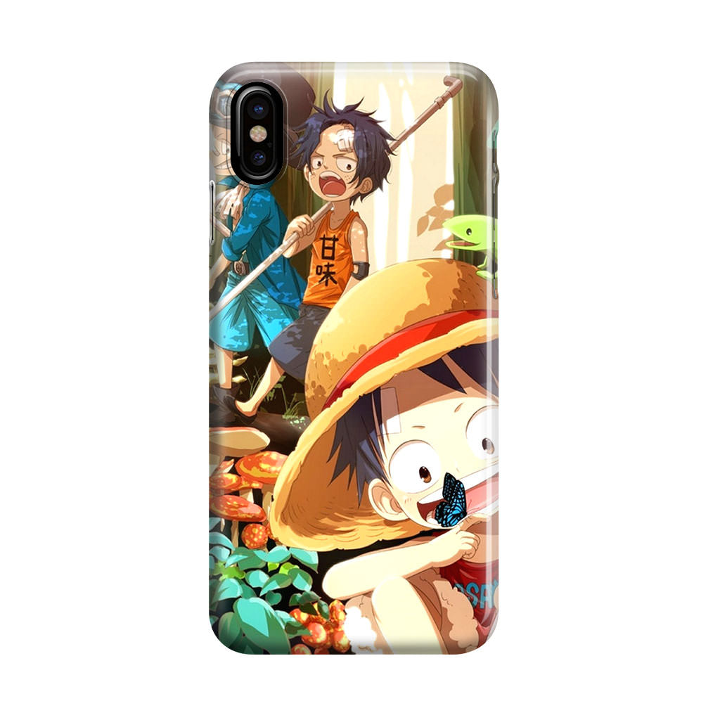 One Piece Little Sabo Ace Luffy Cute iPhone X / XS / XS Max Case