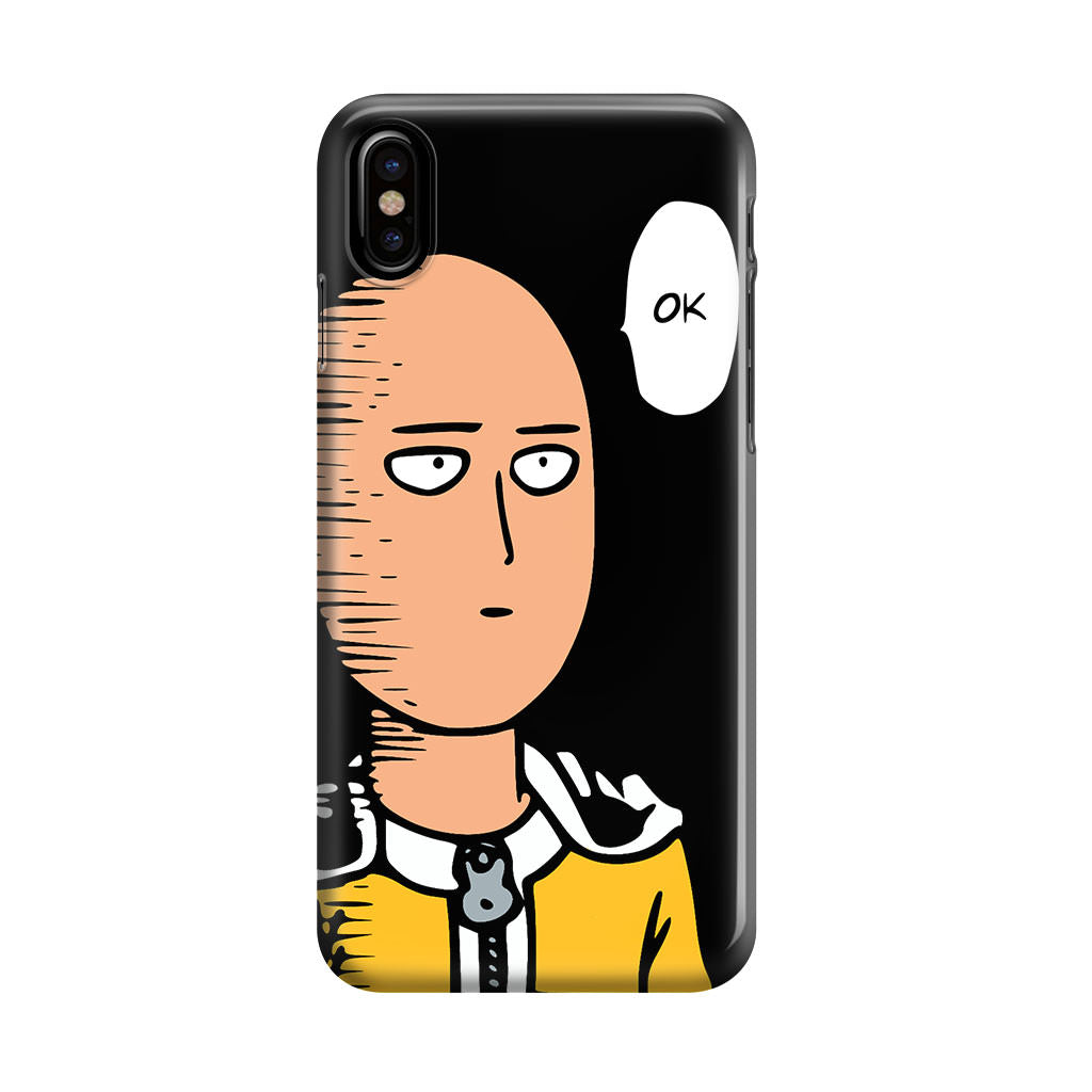 Saitama Poker Face iPhone X / XS / XS Max Case