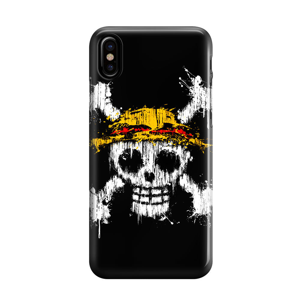 Straw Hat Pirate Logo Paint iPhone X / XS / XS Max Case