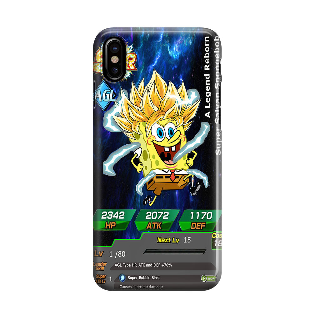 Super Saiyan Spongebob Card iPhone X / XS / XS Max Case