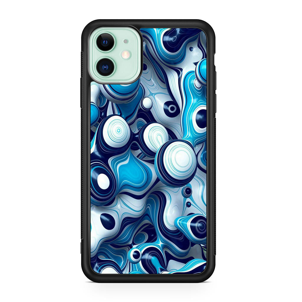 Abstract Art All Blue iPhone 11 Case