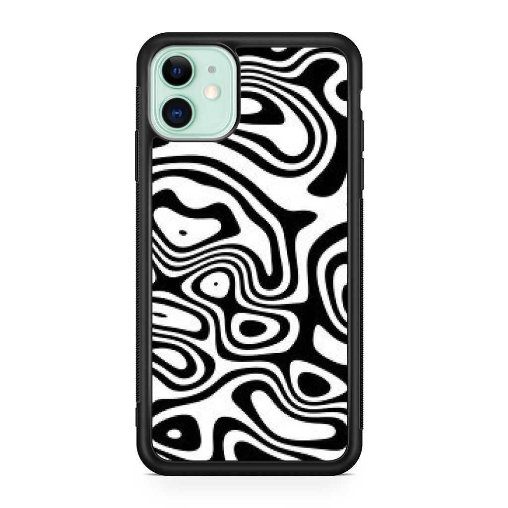 Abstract Black and White Background iPhone 11 Case
