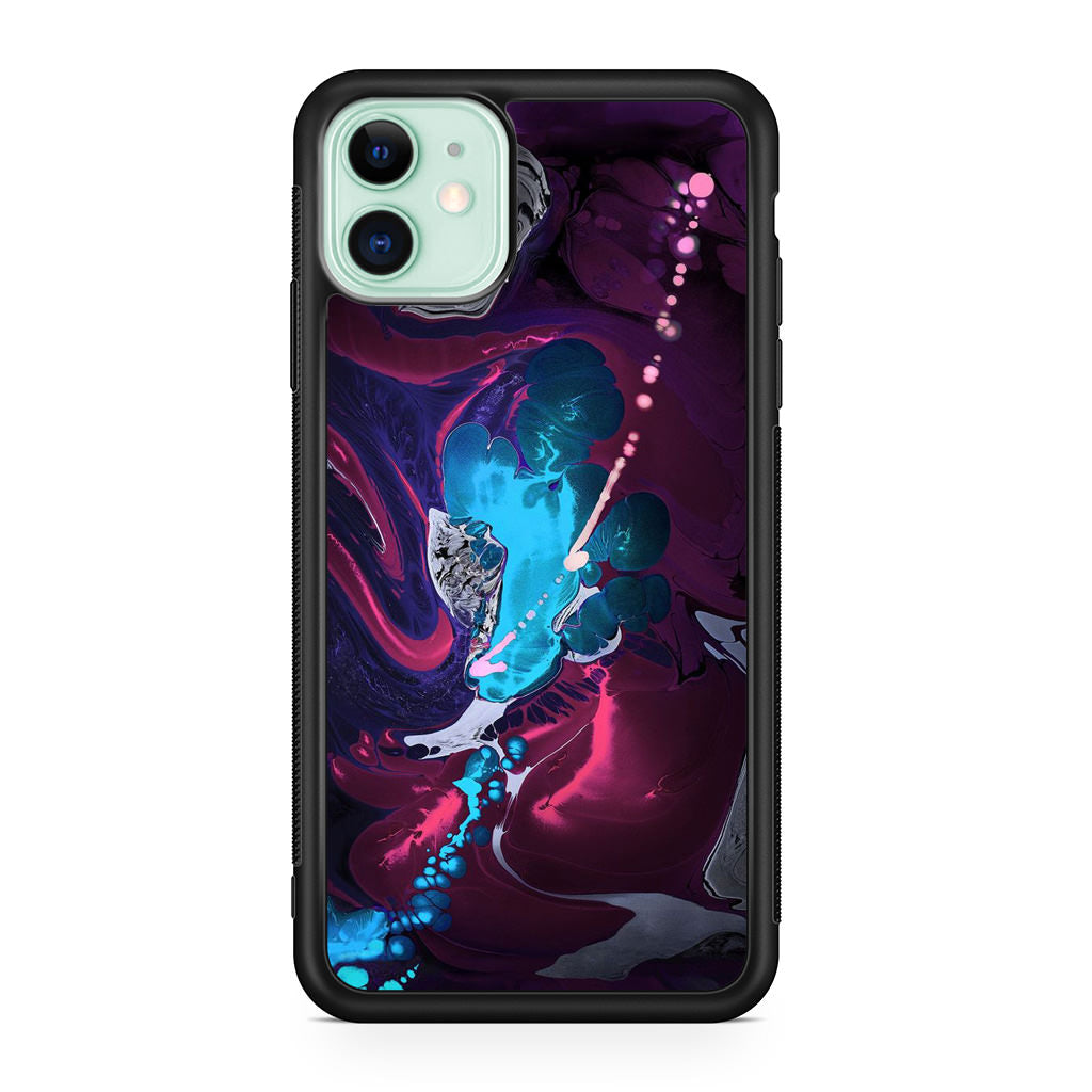 Abstract Purple Blue Art iPhone 11 Case