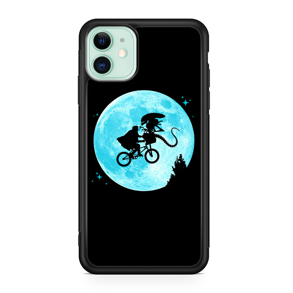 Alien Bike to the Moon iPhone 11 Case