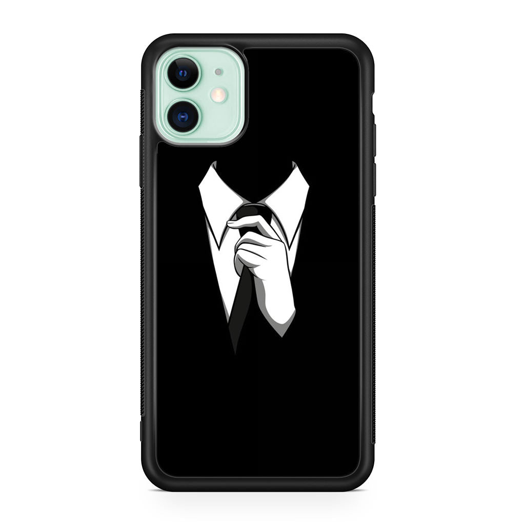 Anonymous Black White Tie iPhone 12 Case