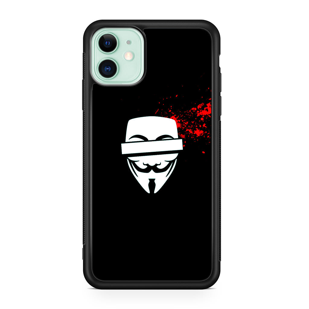 Anonymous Blood Splashes iPhone 11 Case