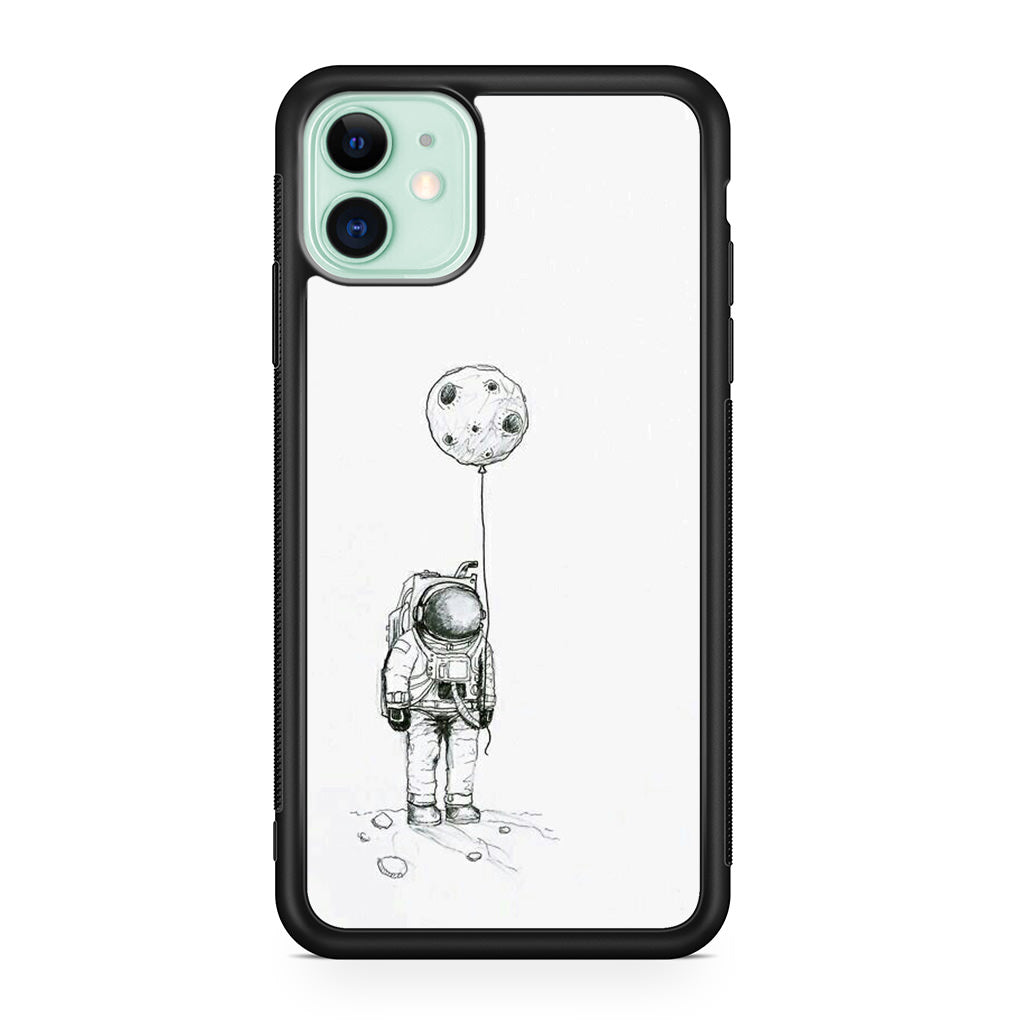 Astronaut Moon Balloon iPhone 12 Case