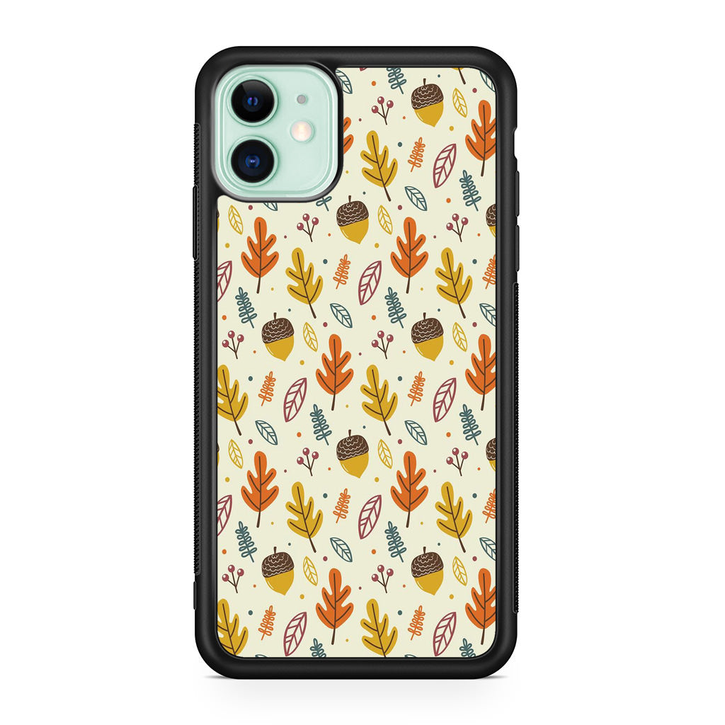 Autumn Things Pattern iPhone 12 Case