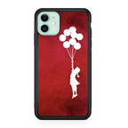 Banksy Girl With Balloons Red iPhone 12 mini Case