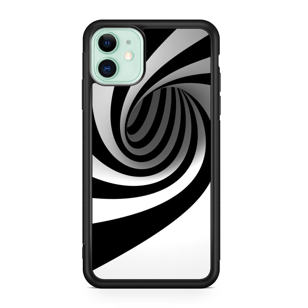 Black and White Twist iPhone 11 Case