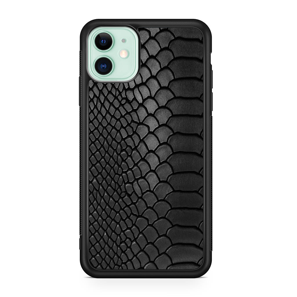 Black Snake Skin Texture iPhone 11 Case