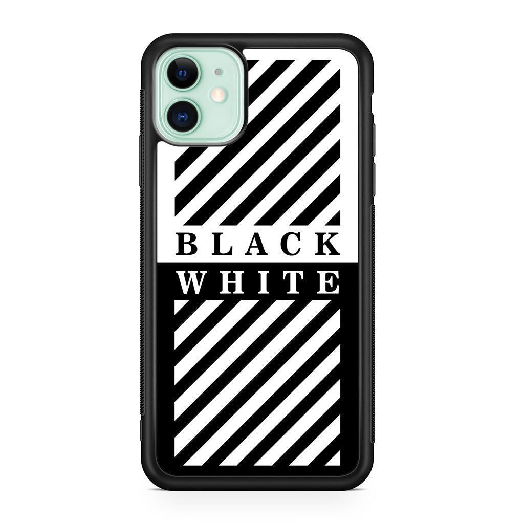 Black White Stripes iPhone 11 Case