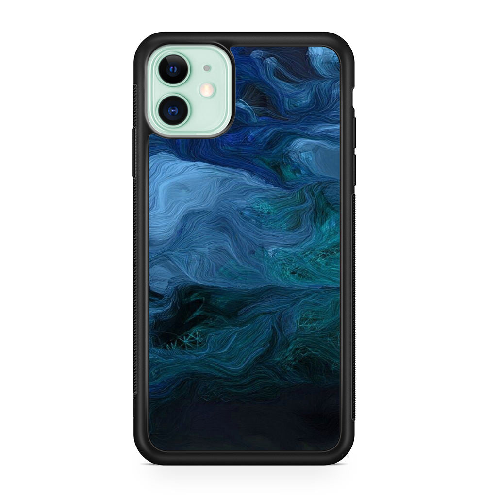 Blue Abstract Art iPhone 11 Case