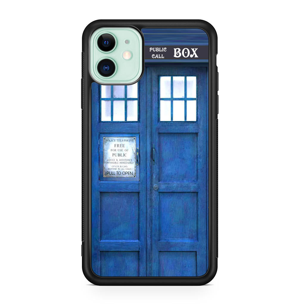 Blue Police Call Box iPhone 11 Case