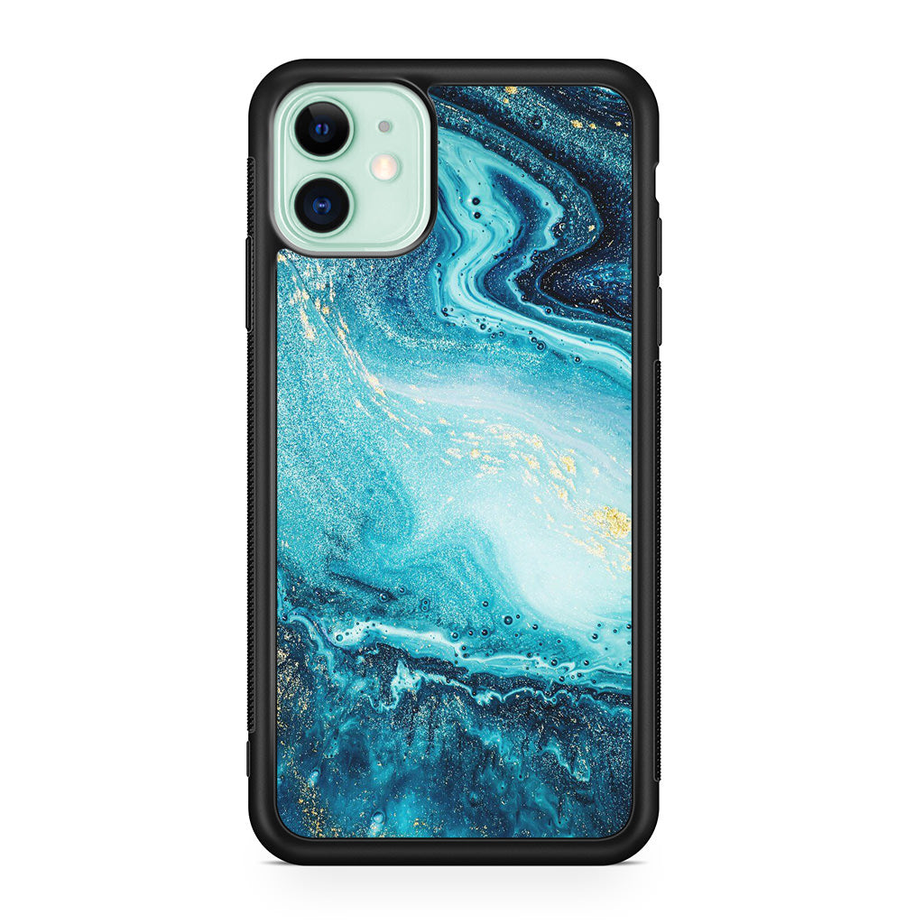 Blue Water Glitter iPhone 11 Case