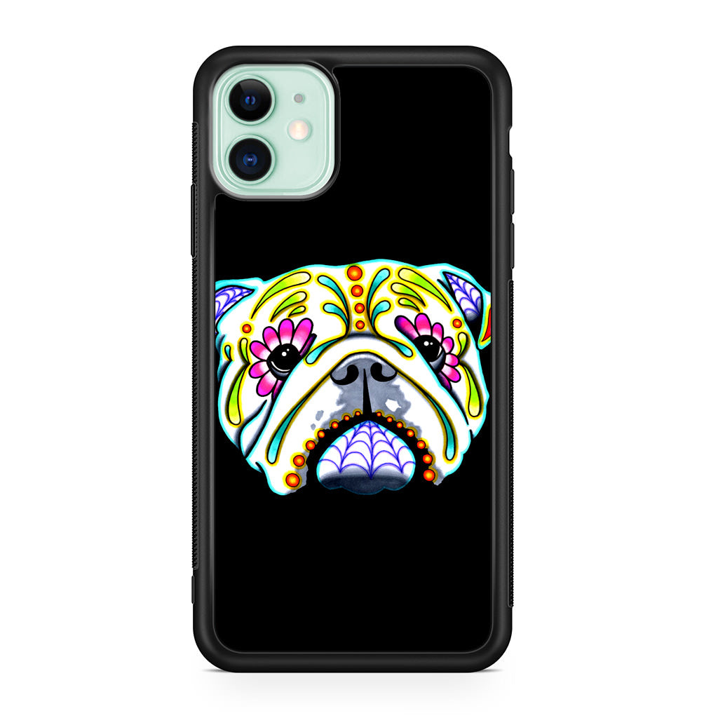 Colorful Bulldog Art iPhone 11 Case