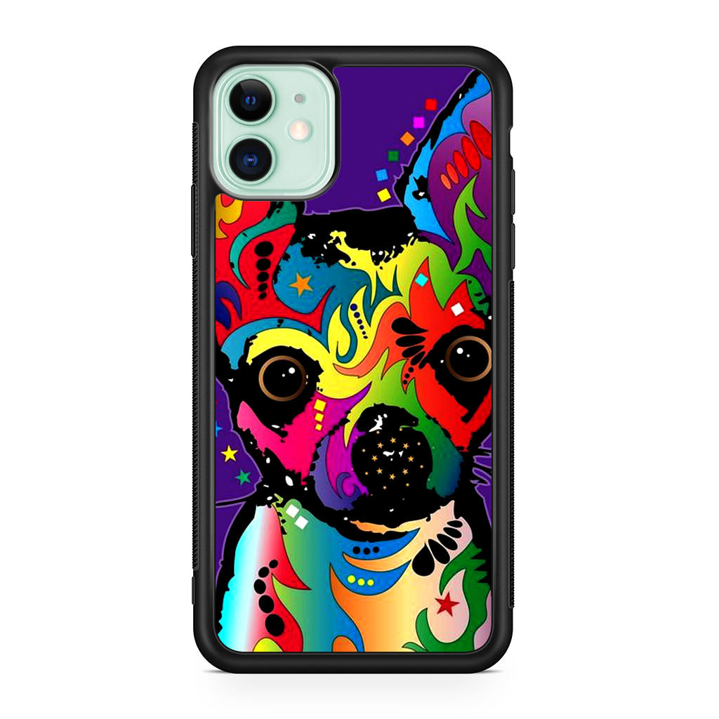 Colorful Chihuahua iPhone 11 Case