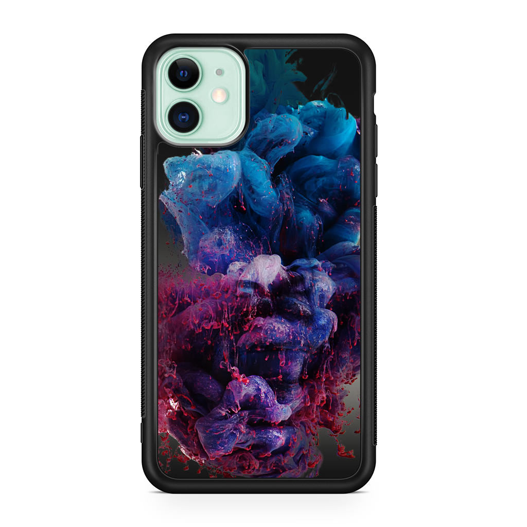 Colorful Dust Art on Black iPhone 11 Case