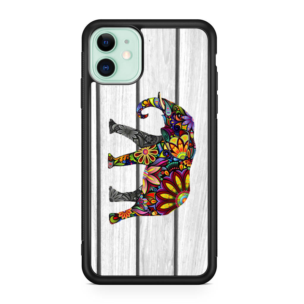 Colorful Elephant Flower iPhone 12 Case