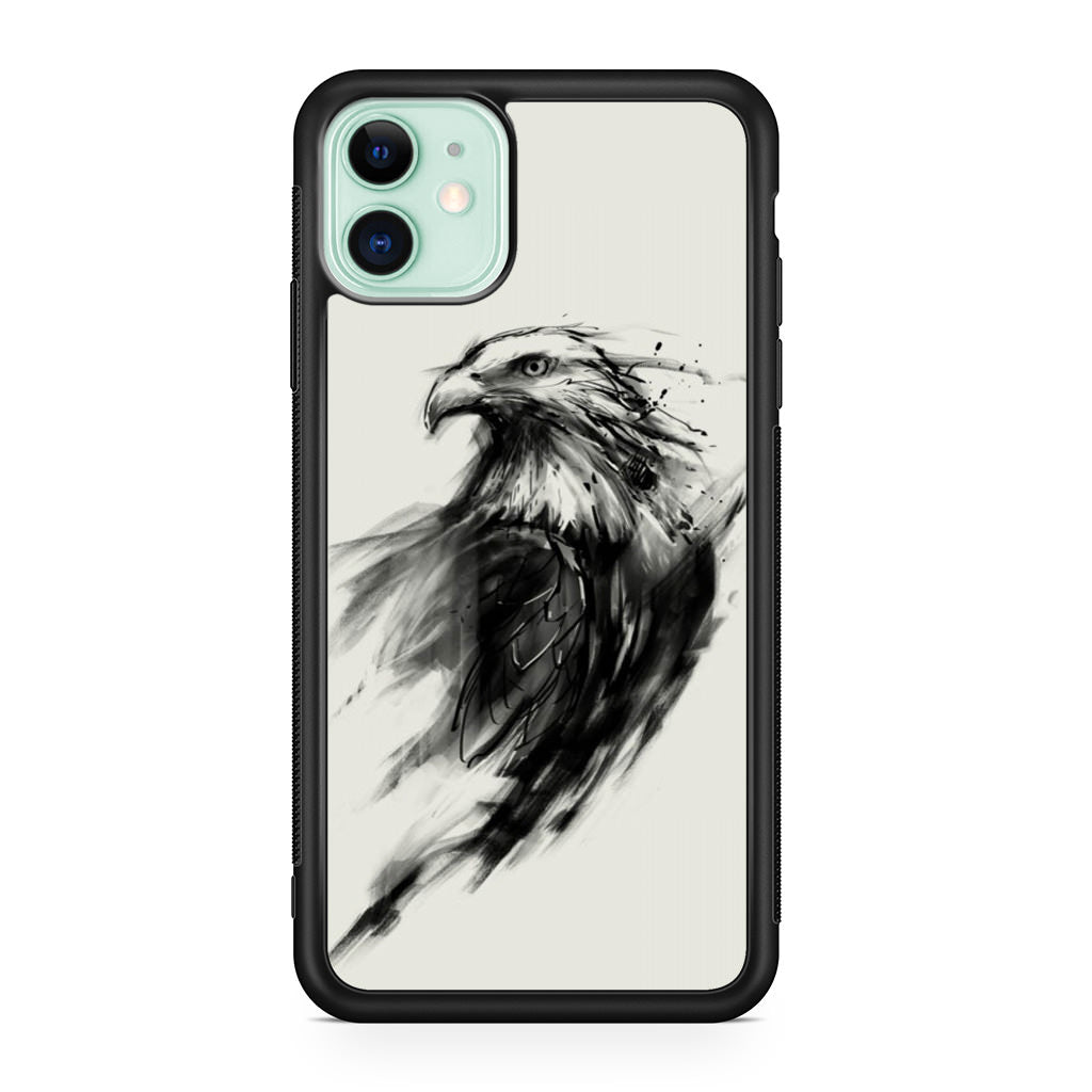 Eagle Art Black Ink iPhone 12 Case