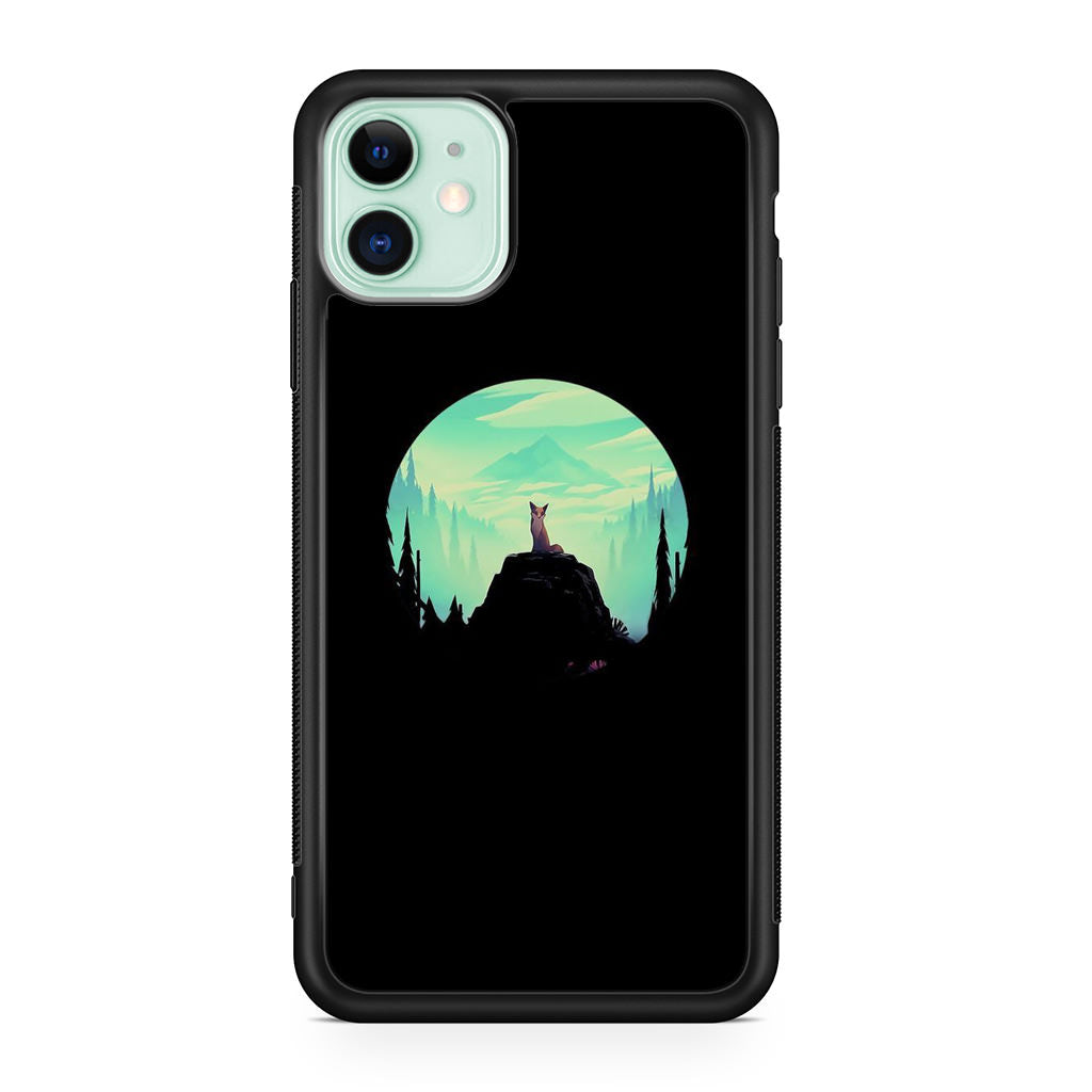 Fox on the Rock iPhone 11 Case