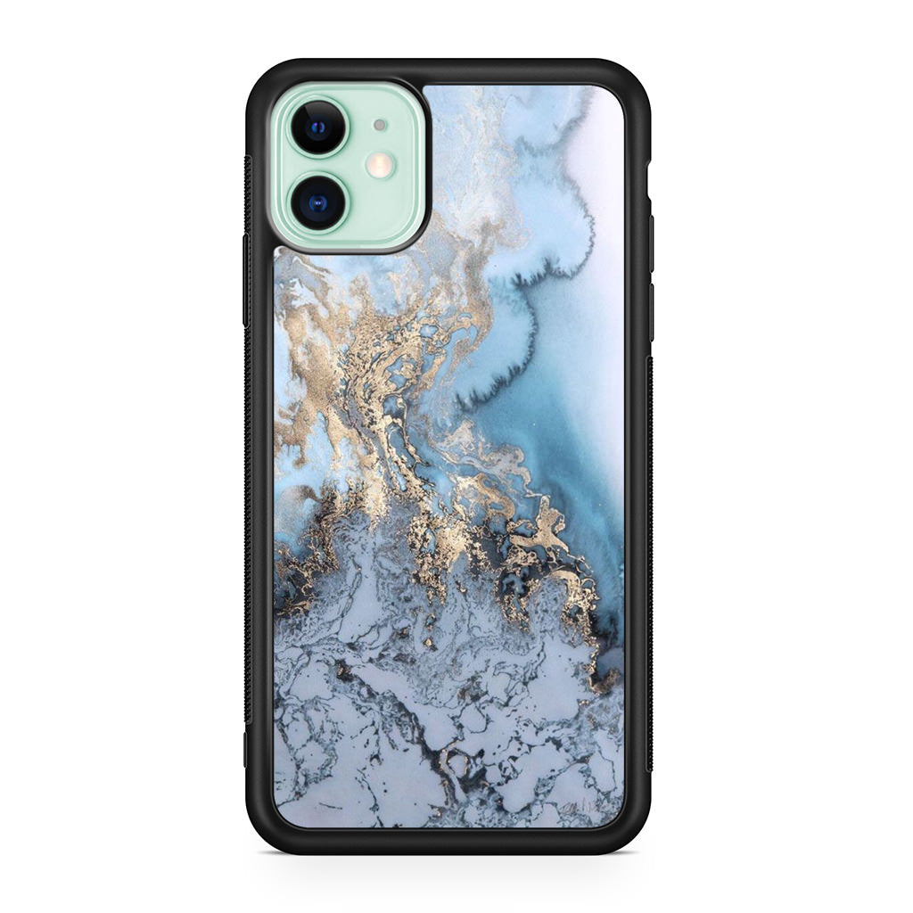 Golden Azure Marble iPhone 12 Case
