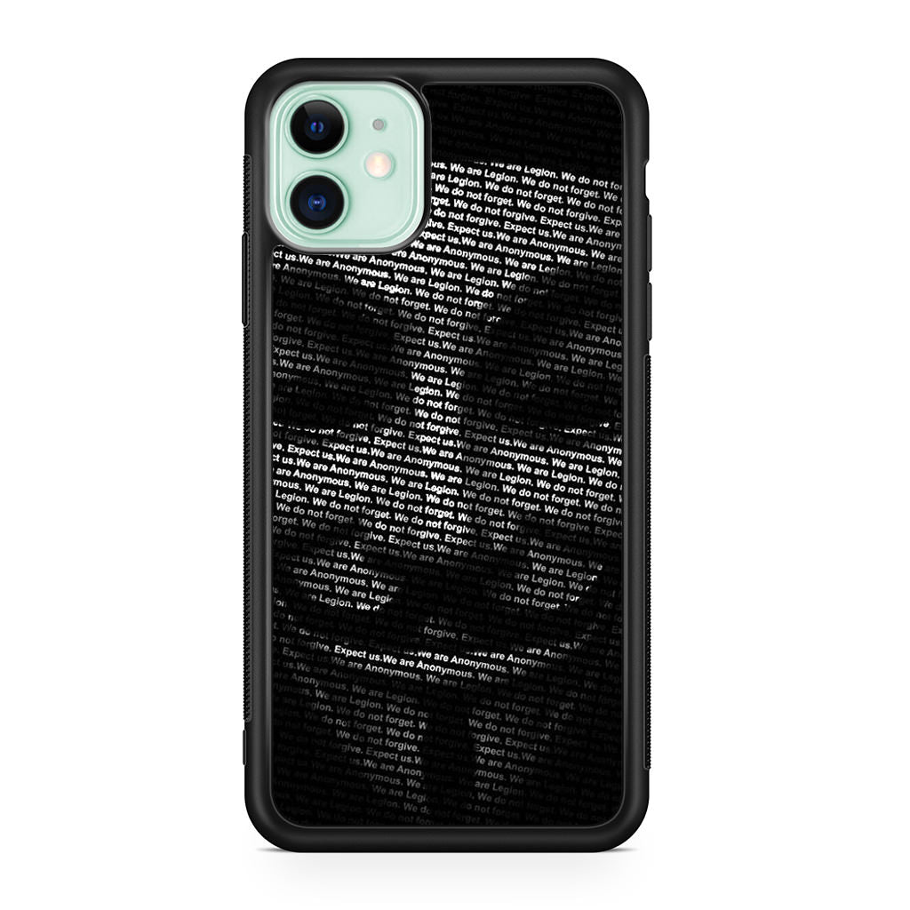 Guy Fawkes Mask Anonymous iPhone 11 Case