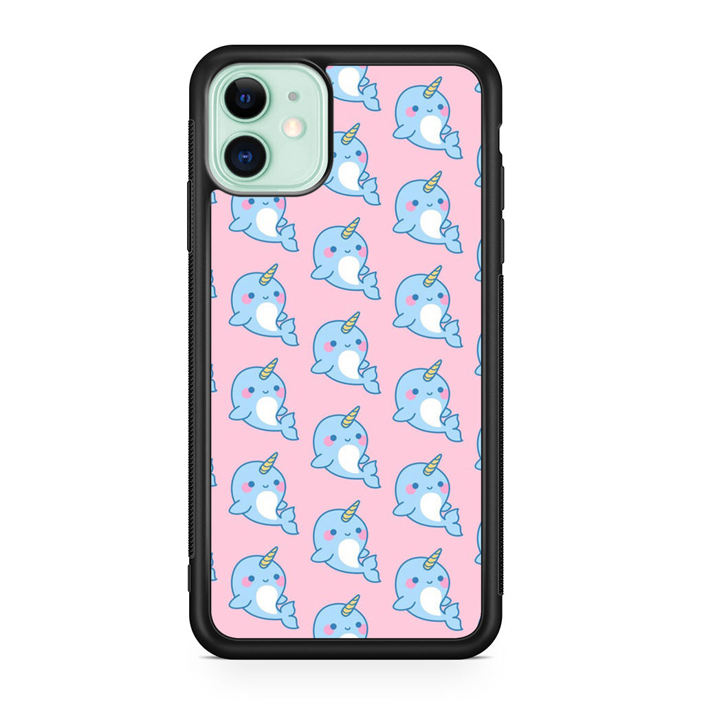 Horned Whales Pattern iPhone 11 Case