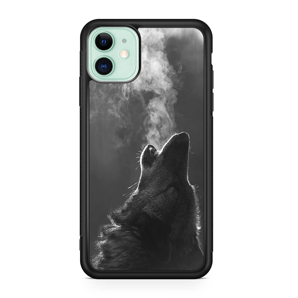 Howling Wolves Black and White iPhone 12 Case