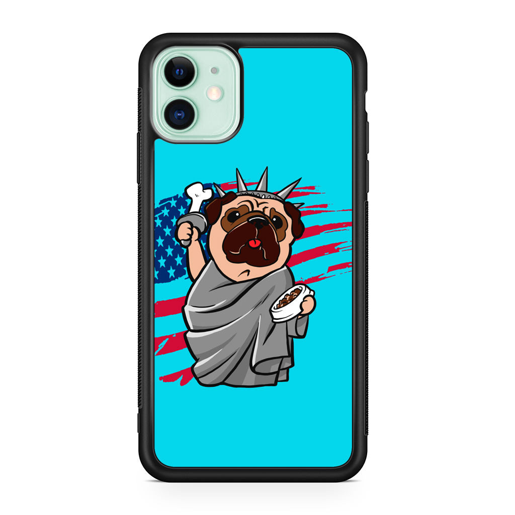 Independence Day Pug iPhone 12 mini Case