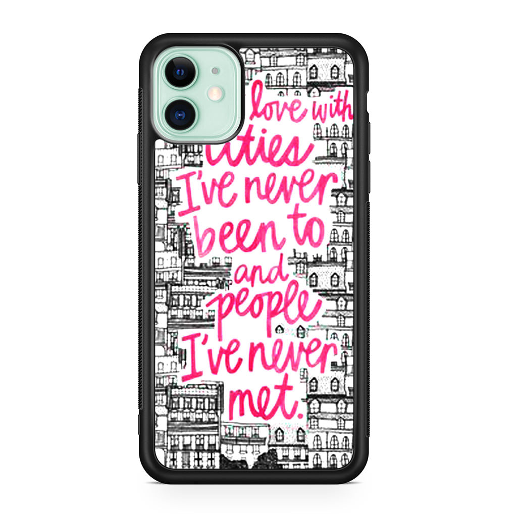 John Green Quotes I'm in Love With Cities iPhone 12 Case