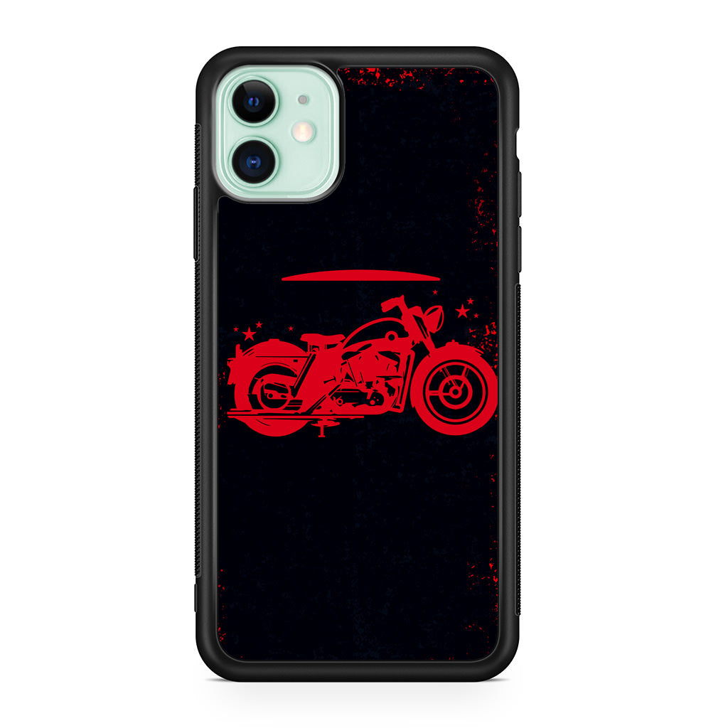 Motorcycle Red Art iPhone 11 Case