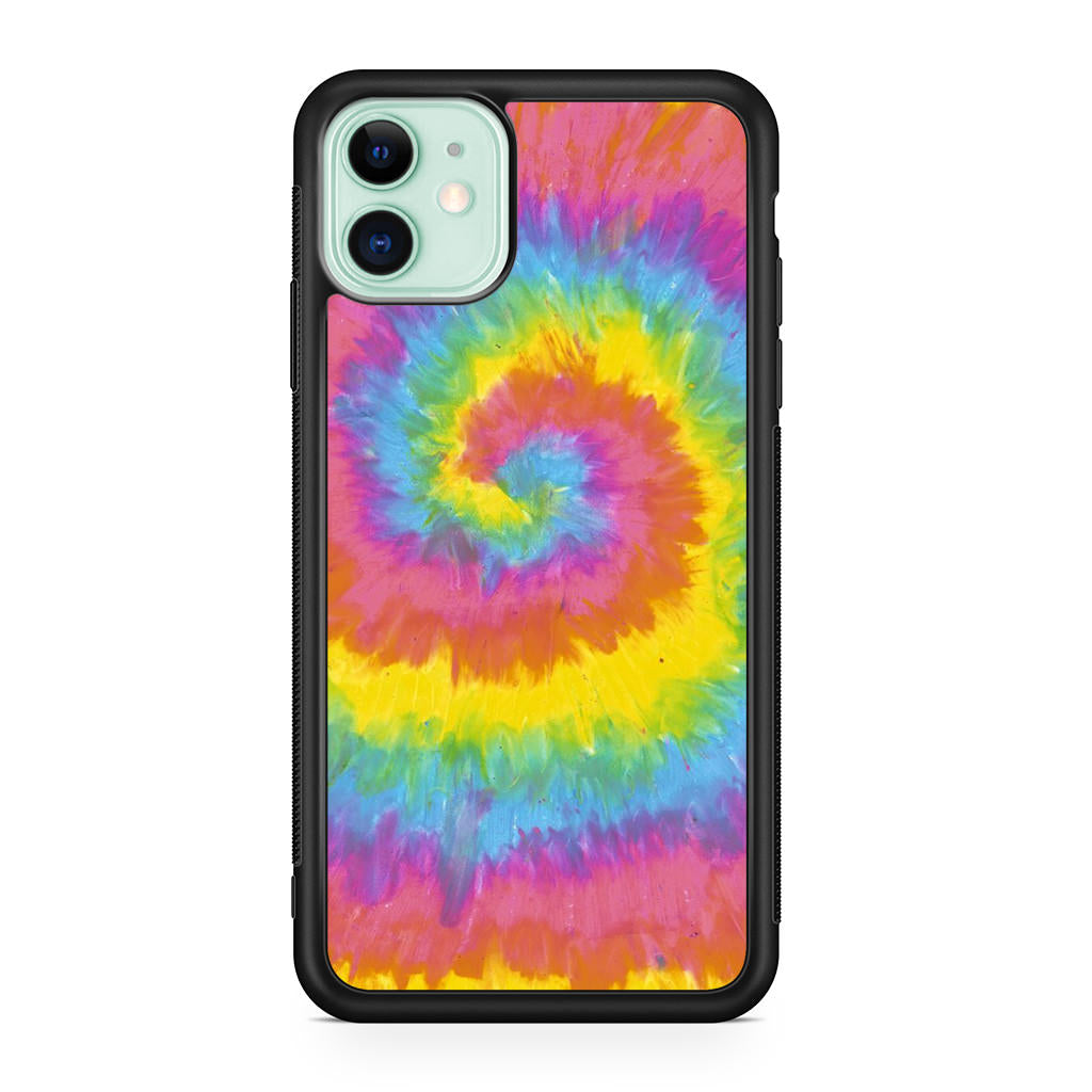 Pastel Rainbow Tie Dye iPhone 11 Case