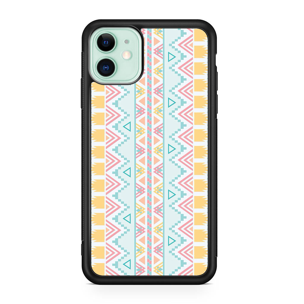 Peach Aztec Pattern iPhone 11 Case