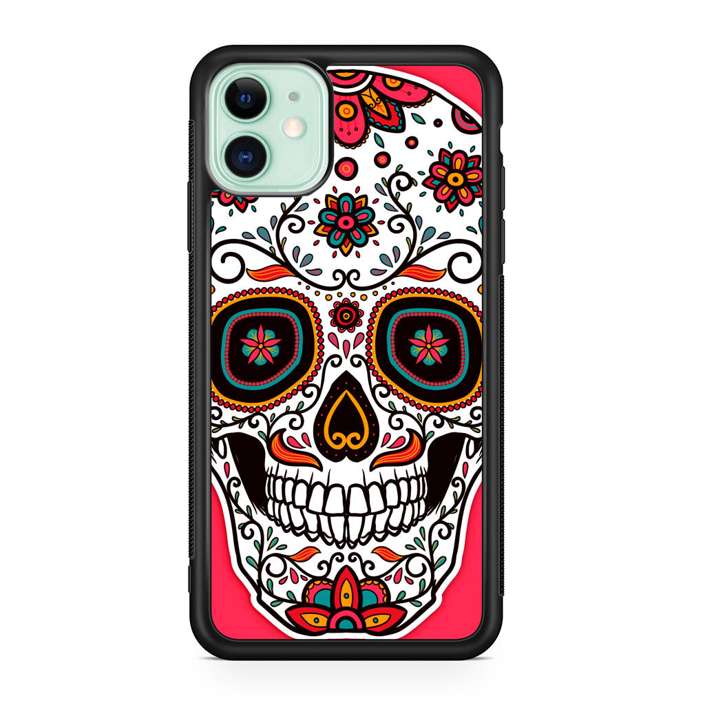 Pink Sugar Skull iPhone 11 Case