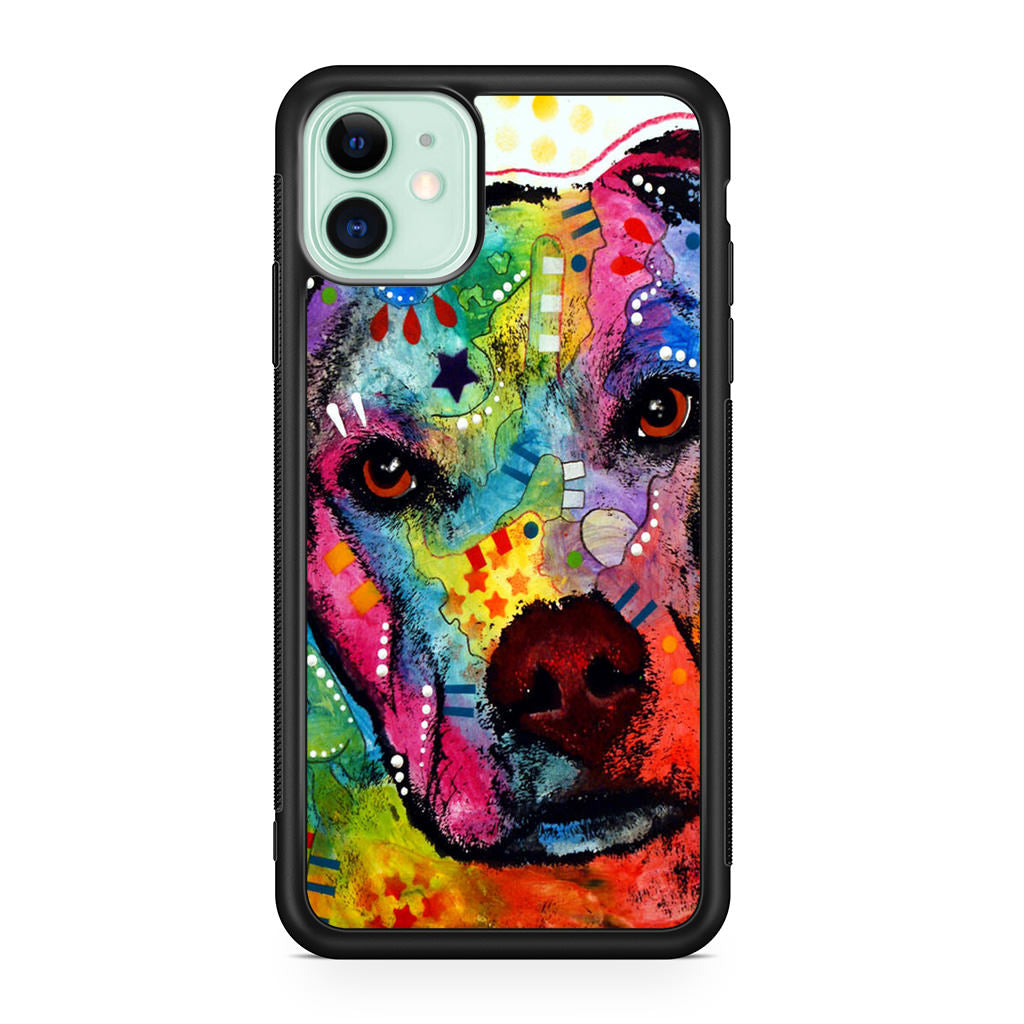 Pitbull Love Painting iPhone 12 Case