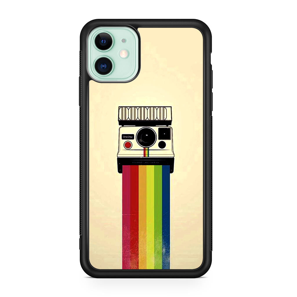 Polaroid Camera Colorful Rainbow iPhone 11 Case