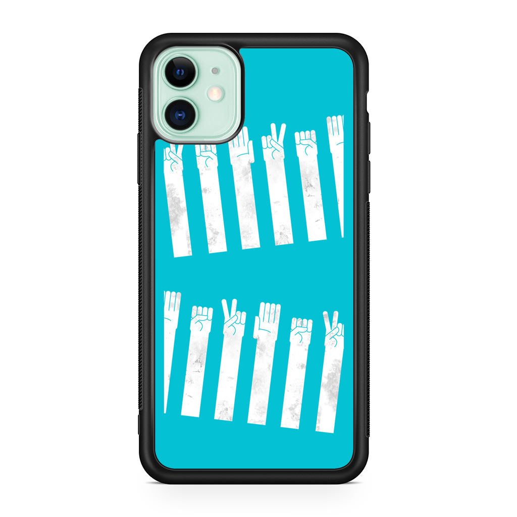 Rock Paper Scissors Zebra Crossing iPhone 11 Case