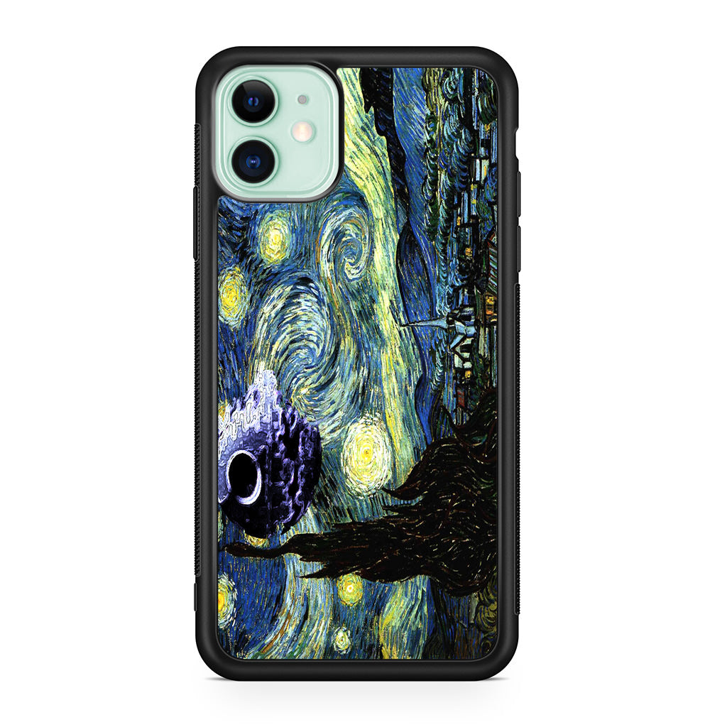 Skellington on a Starry Night iPhone 11 Case