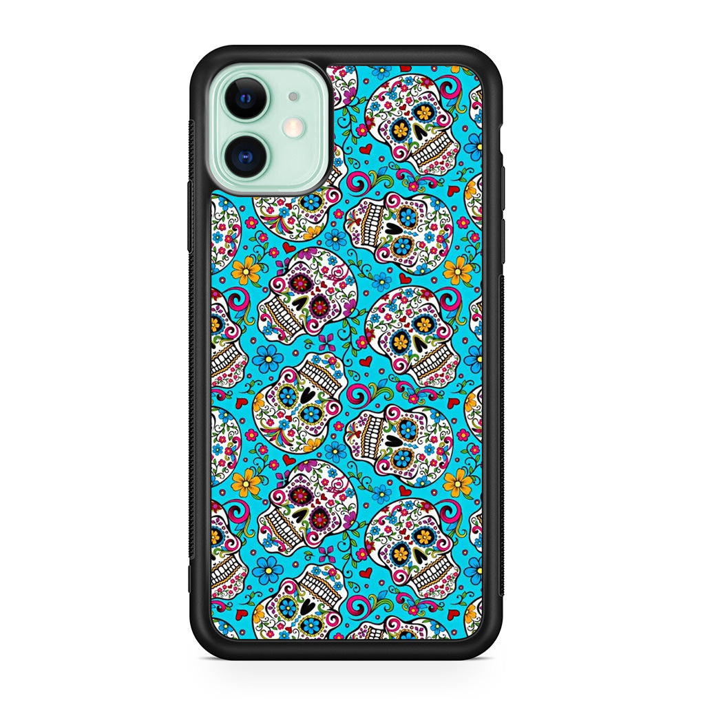 Skull Floral Sugar iPhone 11 Case