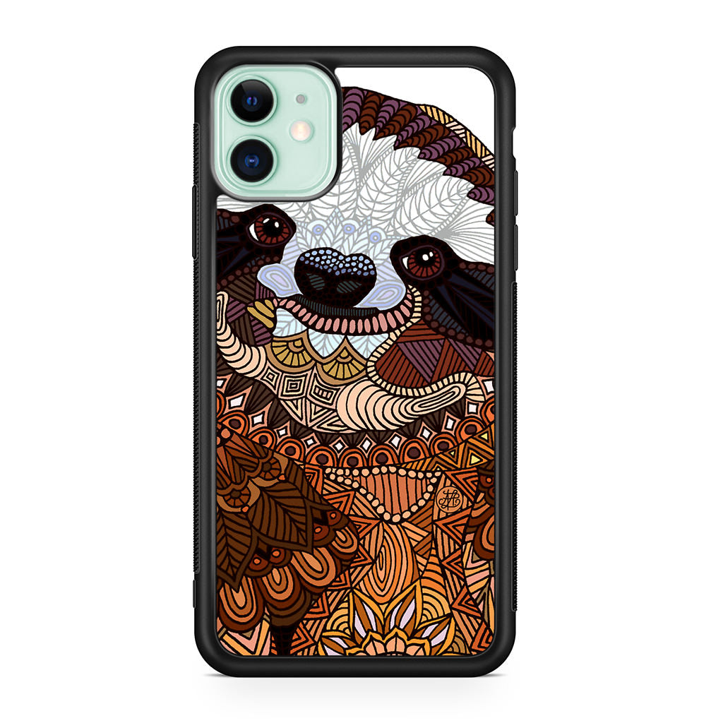 Sloth Ethnic Pattern iPhone 11 Case