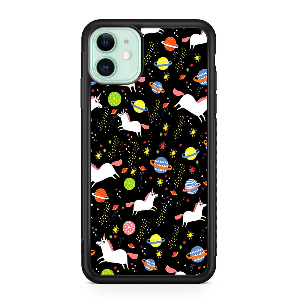 Space Unicorn Pattern iPhone 11 Case