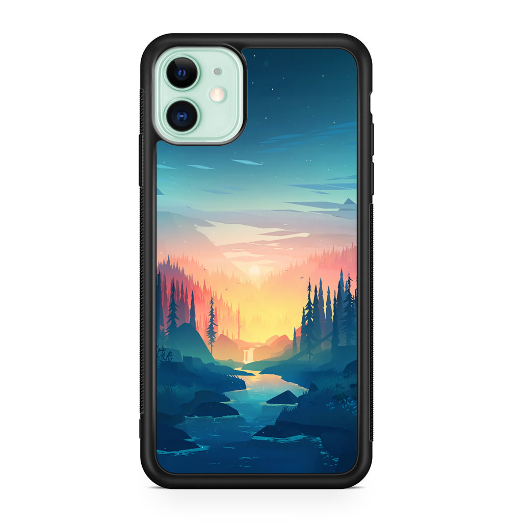 Sunset at The River iPhone 11 Case