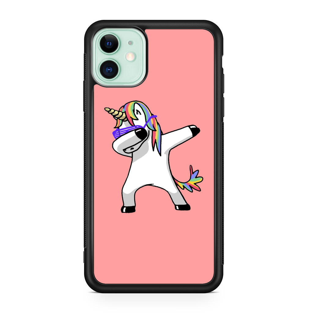 Unicorn Dabbing Pink iPhone 11 Case