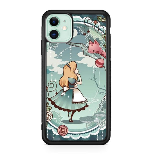 Alice And Cheshire Cat Poster iPhone 12 Case