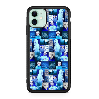 BTS Suga Blue Aesthetic Collage iPhone 12 Case